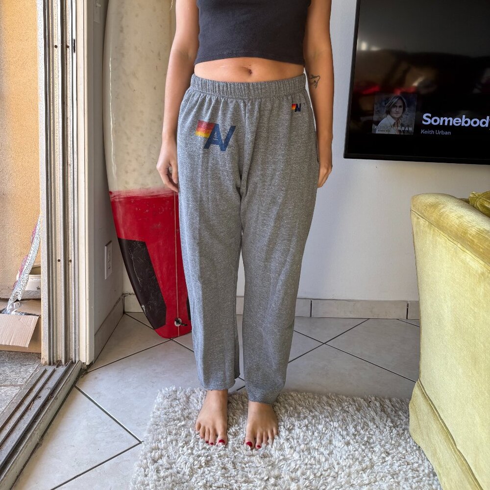 Aviator Nation Cropped Logo Sweatpants